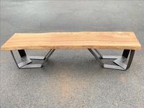 Prairie Live-Edged Dining Table Set - Table And Bench 6 small