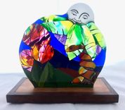 Fused Glass Accent Light - Snake Charmer's Dream 1 small