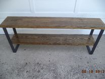 Wood And Steel Bench, Wooden Bench, Reclaimed Wooden Bench, Entryway Bench 1 small
