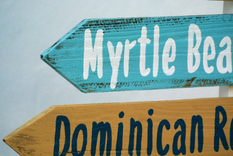 Directional Mileage Garden Decoration Sign, Rustic Wood Destination Sign 2 small