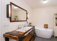 Reclaimed Oak And Steel Strapping Vanity 1 small