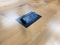 Heavy Duty Conference Table, Reclaimed Wood And Steel 3 small