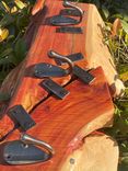 Live Edge Cedar Wood And Metal Hanger Coat Rack 3 small