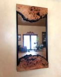Eye-Catching Live Edge Cherry Burl Mirror 2 small