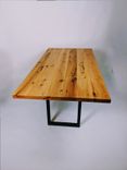 Reclaimed Wood Dining Table - Metal Base 1 small