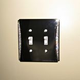 Accent Crystallized Toggle Light Switch Plate Cover Chrome Genuine European Crystals Bedazzled 2 small