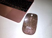 Crystallized Wireless Computer Mouse Usb Bling Bedazzled Genuine European Crystals 2 small