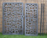 Decorative Steel Gate - Cobblestone Gate Design - Garden Gate - Steel Art Panel 3 small