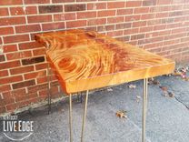 Live Edge Desk- Fijian Mahogany- Side Table- End Table- Console Table- Foyer Table- Laptop Desk 3 small