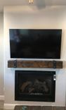 Fireplace Mantel Rustic Beam Hand Hammered Straps 1 small