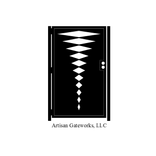 Decorative Steel Gate - Modern Design - Waterfall - Modern Metal Gate - Steel Wall Art 3 small