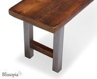 Industrial Bench - Dining Table Bench - Entryway Bench  - Wood And Metal Bench 4 small
