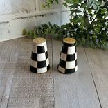 Elegant Checks Salt And Pepper Shaker Checked Decor Buffalo Check Kitchen Decor 4 small