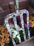 Mosaic Garden Tool - Sculpture Fence Art - Decor Item 3 small