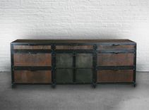 Industrial Reclaimed Wood File Cabinet. Lateral Filing Storage. Rustic Hutch/Buffet/Credenza. 1 small