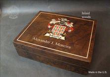 Inlaid Family Crest Custom Humidor With Free Shipping. H 1 small