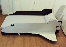 Space Shuttle Twin Kids Bed Frame - Handcrafted - Space Themed Children's Bedroom Furniture 4 small