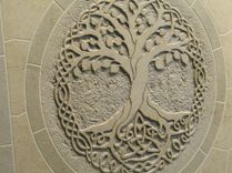 Limestone Tree Of Life Monolithic Mosaic Etched Tile Back Splash Insert 4 small
