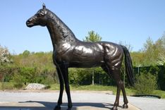 Bronze Standing Thoroughbred Horse | Life Size Bronze Horses - Life Size Bronze Dogs 5 small