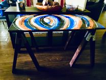 Handmade Rustic Sawhorse Desk 6 small