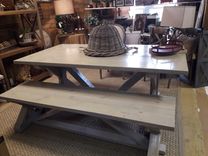 Farm House Trestle Table And Matching Bench 4 small