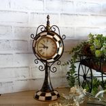 Courtly Clock Hand Painted Black And White Checks Clock Whimsy Checked Clock 6 small