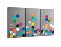 Mod Honeycomb 60x40 - Wood Wall Art, Panel Art, Metal Wall Art, Modern Wall Art, Wall Decor 2 small