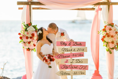 Beach Wedding Sign, Arrow Wood Destination Signage, I Do's Wooden Sign 2 small