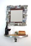 Barrel Ring Mosaic Mirror - Cheval - Retired California Wine Steel & Oak 2 small