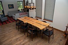 Organic Live Or Natural Edge Spalted Maple With Copper And Bronze Dining Or Kitchen Table 5 small