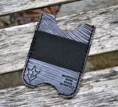 Handmade Leather Minimalist Wallet Minus Gray The Mandalorian Beskar Steel Bar 5 small