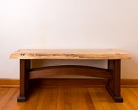 Live Edge Craftsman Style Wood Bench 3 small