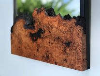 Eye-Catching Live Edge Cherry Burl Mirror 2 small