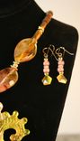 2012: Aztec Emergence - Necklace Cast In Beautiful Golden Apricot Crystal 2 small