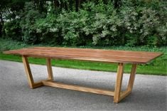 Modern Elm And Walnut Dining Table 2 small