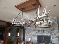 Shed Elk Antler Chandelier 6 small