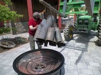 Gas Fire Cauldron With Steel Logs 4 small