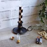 Courtly Vintage Checks Candle Checkked Battery Candle 4 small