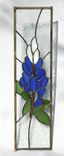 Blue Bonnet Stained Glass Panel Cabinet Insert 2 small