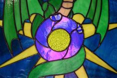 Dragonstar Stained Glass Panel 3 small