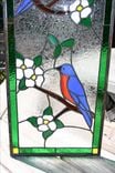 Stained Glass Panel - Bluebirds In Dogwood Tree 2 small