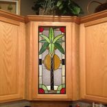 Stained Glass Panel Tropical Palm Tree 2 small