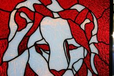 Stained Glass Lion Head 2 small