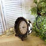 Courtly Clock Checked Clock Hand Painted Black And White Checks Clock 4 small