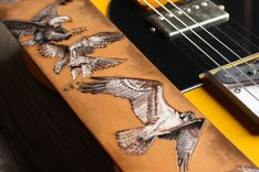 Italian Leather Art Guitar Straps 4 small