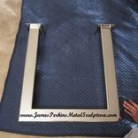 Slab Edge Table Top Custom Chrome / Stainless Steel Table Legs / Slab Edge Table Top Supports 5 small