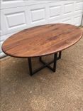 Mid Century Dining Table - Oval Table -Metal Base 1 small