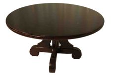 Lourdes Trestle Round Dining Table Built In Reclaimed Wood 3 small