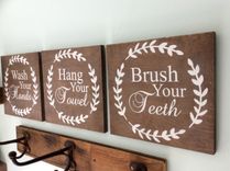 Rustic Farmhouse Bathroom Signs Set 2 small