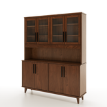 Wooden Country Buffet And Hutch 2 small